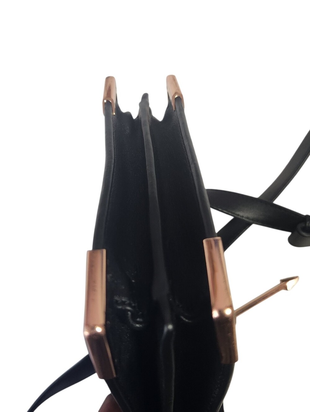 Mackage Top-Handle Crossbody Bag with Rose Gold Hardware - Picture 4 of 10